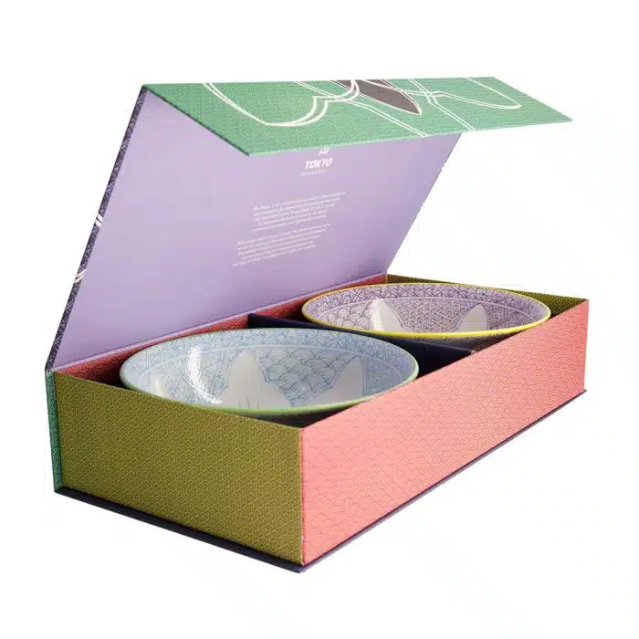 Tokyo Design Studio - Lily Flower - Bowl Set - Purple/Light Blue - 20.5x8cm - 1200ml - Image 3