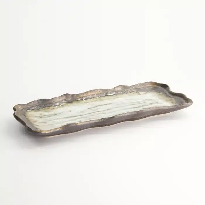 Tokyo Design Studio - Yamasaku Yohen - Gold Wave - Plate - 29x13x3cm - Image 5