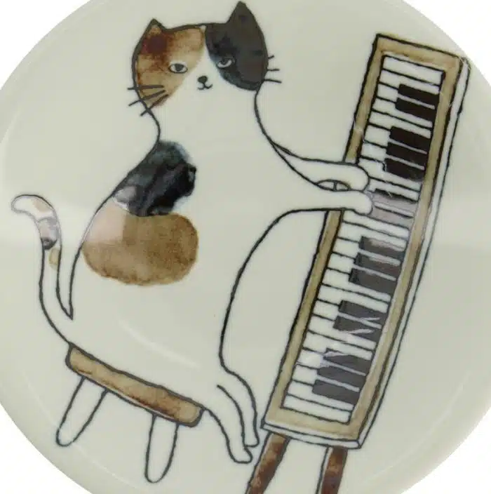 Tokyo Design Studio - Neko Maruke - Plate - Cat - 16x2.7cm - Image 2