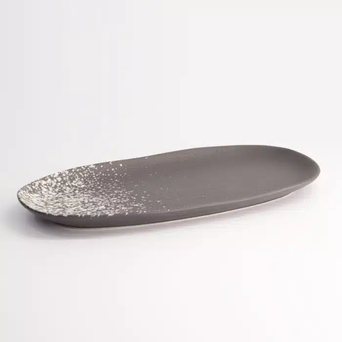 Tokyo Design Studio - Silver Grey Plate - Mixed - 15.5x30.5cm