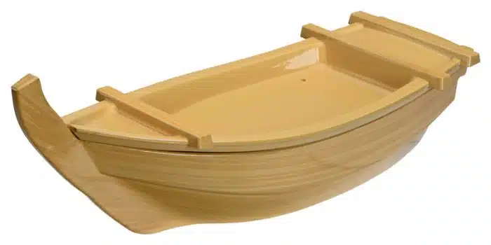 Tokyo Design Studio - Bamboo Sushi Boat - Lacquerware - Gold - 35x13x7.5cm