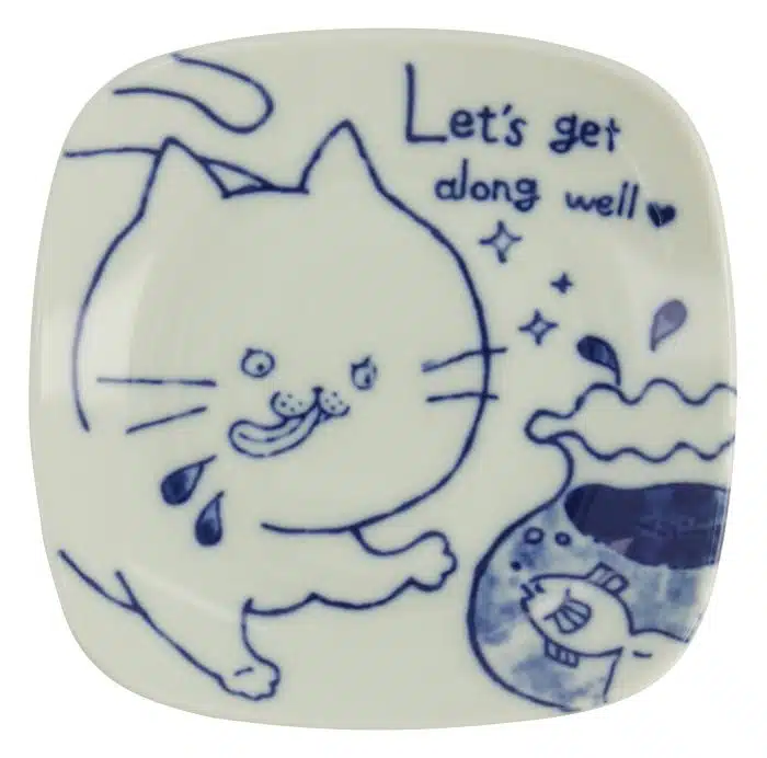 Tokyo Design Studio - Neko Maruke - Cat Plate - 12.5x12.5x1.8cm - Image 3