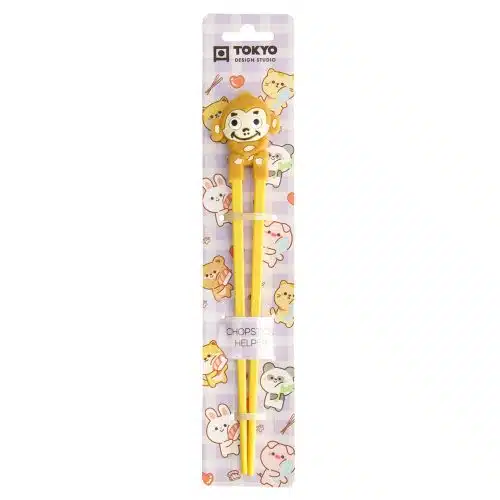 Tokyo Design Studio - Kinder eetstokjes - Aap - lichtbruin - 22cm