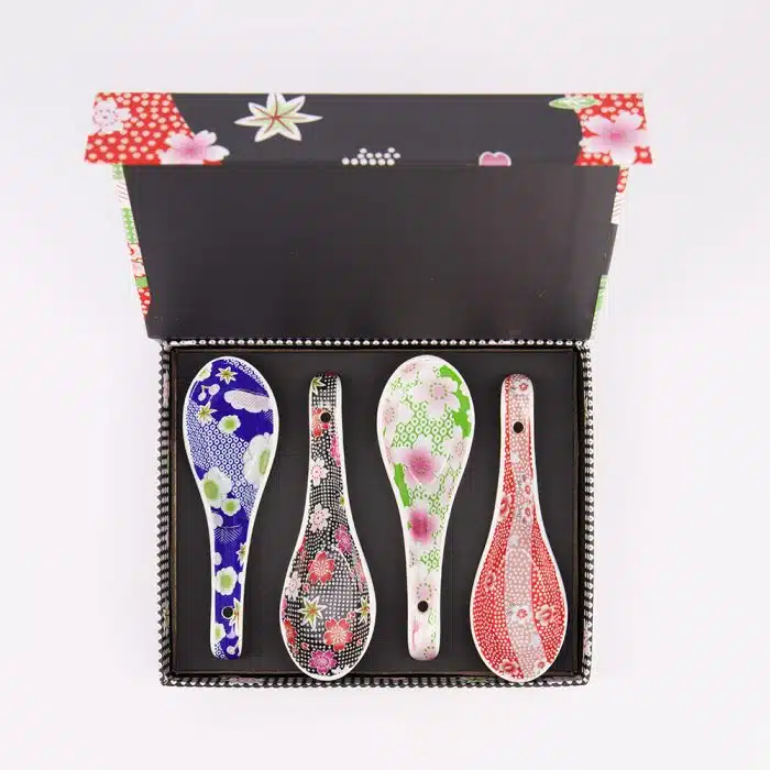 Tokyo Design Studio - Kawaii - Black Flower - Soup Spoon - Giftset - 4pcs - Image 4