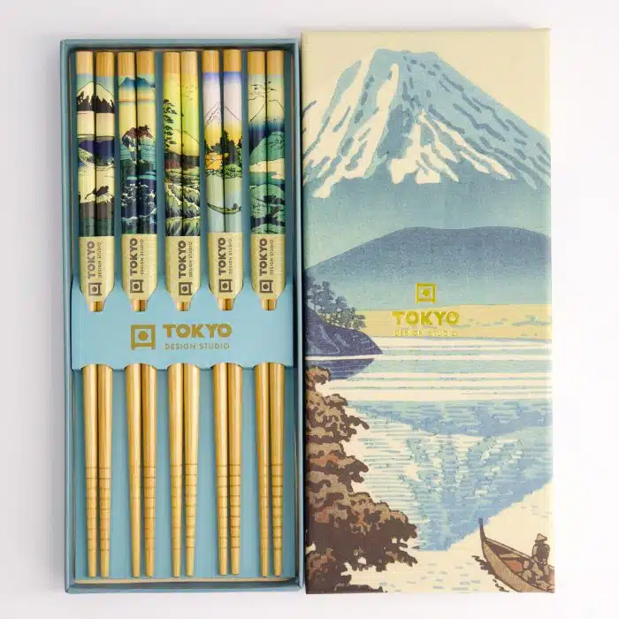 Tokyo Design Studio – Chopsticks Set – Woodenware – 5 pairs – Fuji - Image 4
