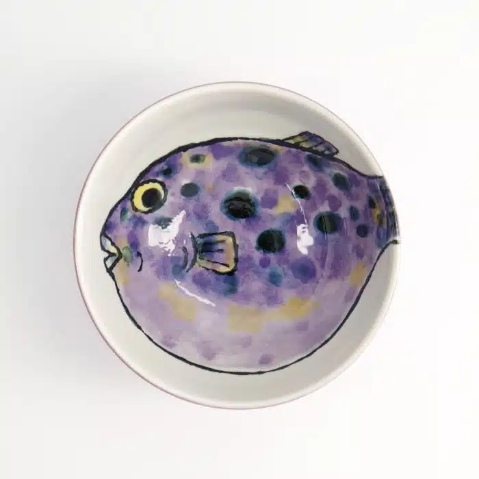 Tokyo Design Studio – Seafood - Bowl - pufferfish - purple - 13.2x7.3cm - 500ml - Image 2