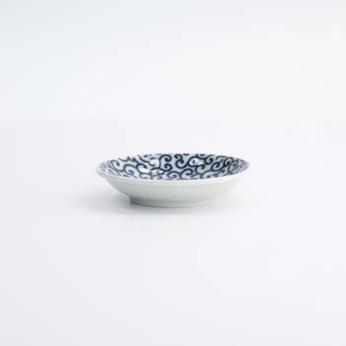 Blue/White - Soy Sauce Dish - Karakusa - 9.2cm - Image 3
