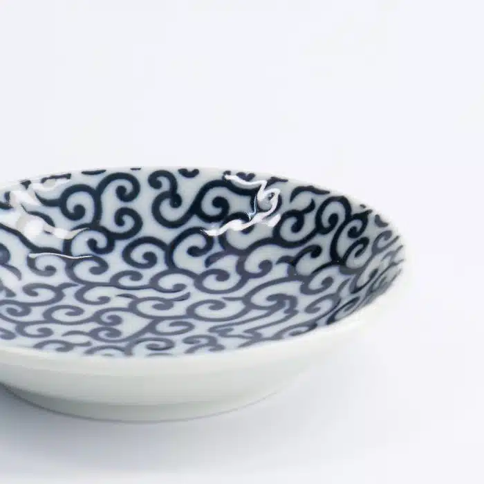 Blue/White - Soy Sauce Dish - Karakusa - 9.2cm - Image 4