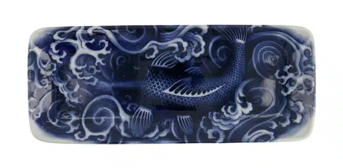 Tokyo Design Studio – Japonism Carp – Rectangular Plate – Blue – 28.5x14x2.5cm - Image 3