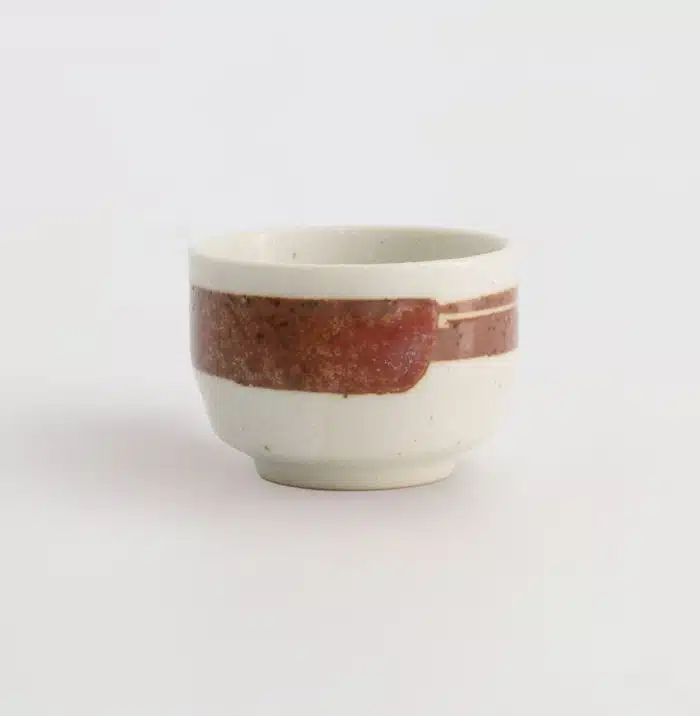 Tokyo Design Studio - Sake Cup - Kobiki-Nuriwake - White/Brown - 6x4cm - 160ml