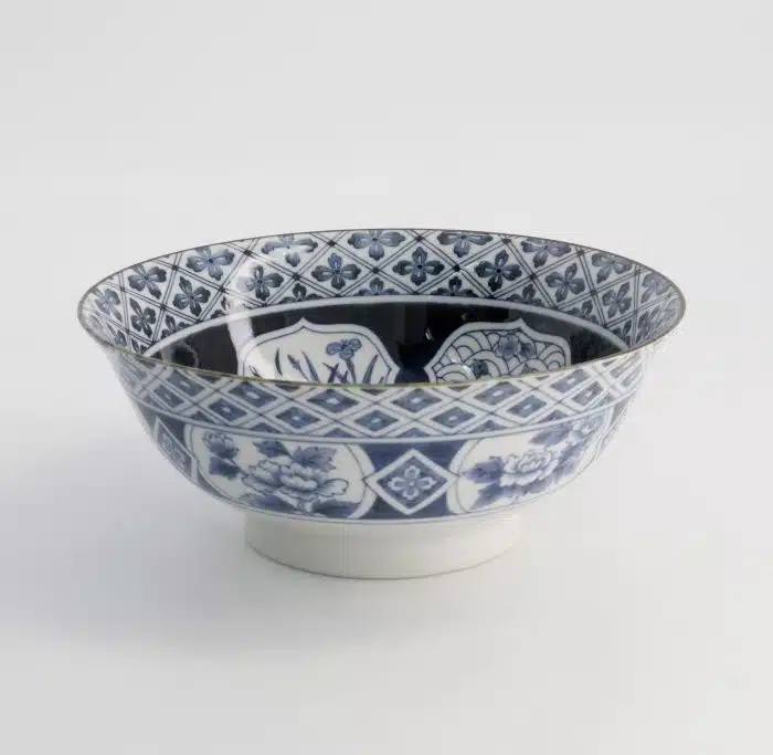 Tokyo Design Studio - Mixed Bowls - 21x8.7cm - 1300ml - Madori-Bishi-Botan - Blue - Image 4