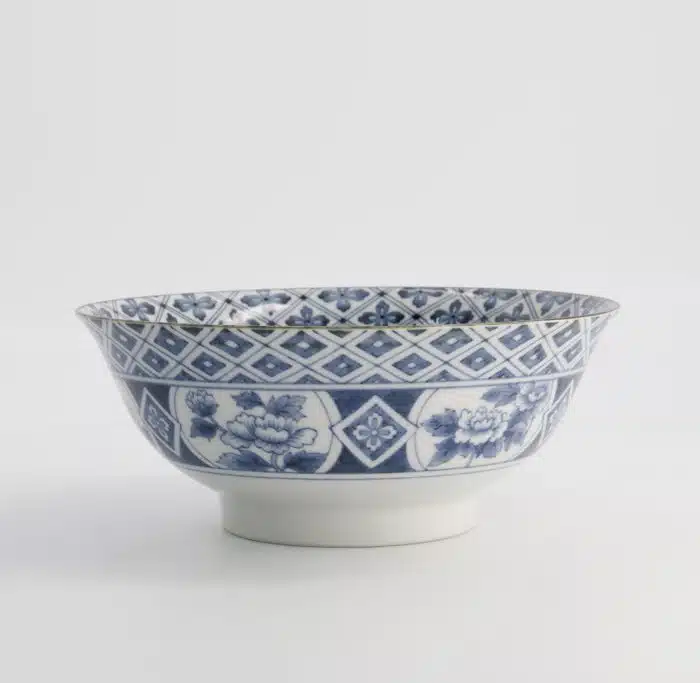 Tokyo Design Studio - Mixed Bowls - 21x8.7cm - 1300ml - Madori-Bishi-Botan - Blue - Image 2