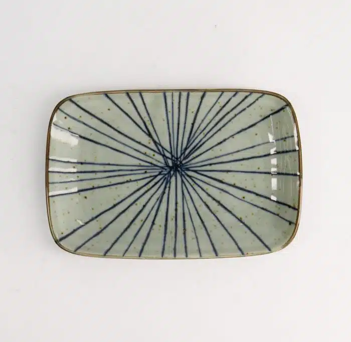 Tokyo Design Studio - Mixed Plate - Tokusa Blue - Dessert Plate - 16.3x10cm - Image 2