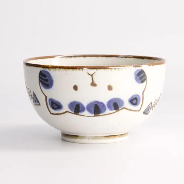 Tokyo Design Studio - Kawaii - Cat Neko - Bowl - Blue - 13.7x7.4cmh - 500ml - Image 3