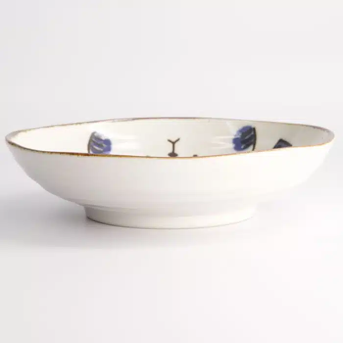 Tokyo Design Studio - Kawaii - Cat Nako - Plate - Blue - 21x5.2cm - Image 3