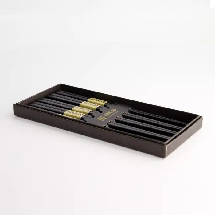Tokyo Design Studio - Chopsticks - Gift Set/5 - Square - Black - Image 5