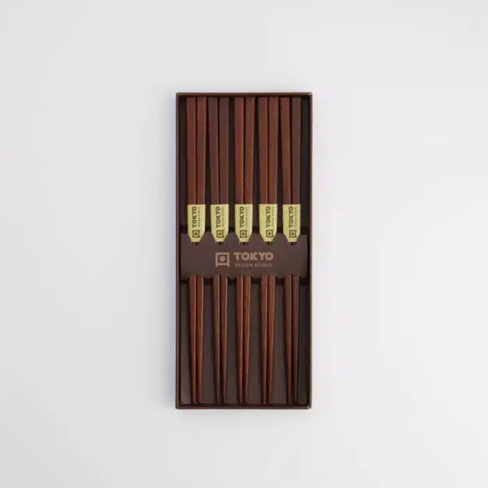 Tokyo Design Studio - Chopstick - Gift Set/5 - Square - Brown - Image 4