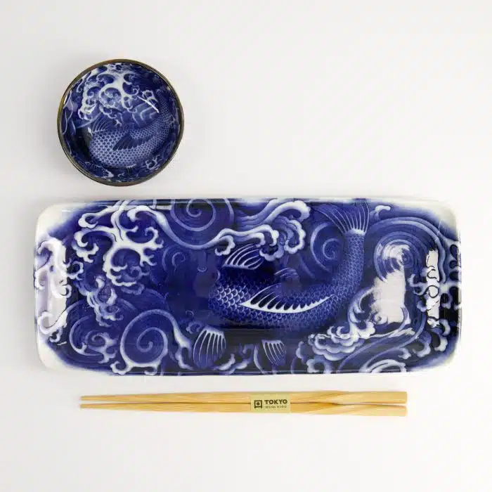 Tokyo Design Studio - Japonism - Koi Carp - Sushi Serving Set - 3-Piece Set - 1 Person - Image 2