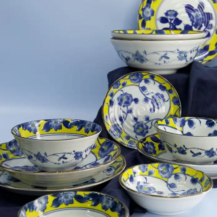 Tokyo Design Studio - Tsubaki - Plate - Yellow/Blue - 16.5x2cm - Image 5