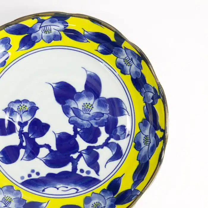 Tokyo Design Studio - Tsubaki - Large Plate - Yellow/Blue - 22x4cm - Image 4