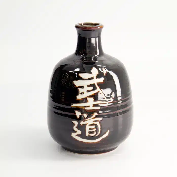 Sake Bottle - Black - Deco - Bushido - 16.5 cm - Image 2