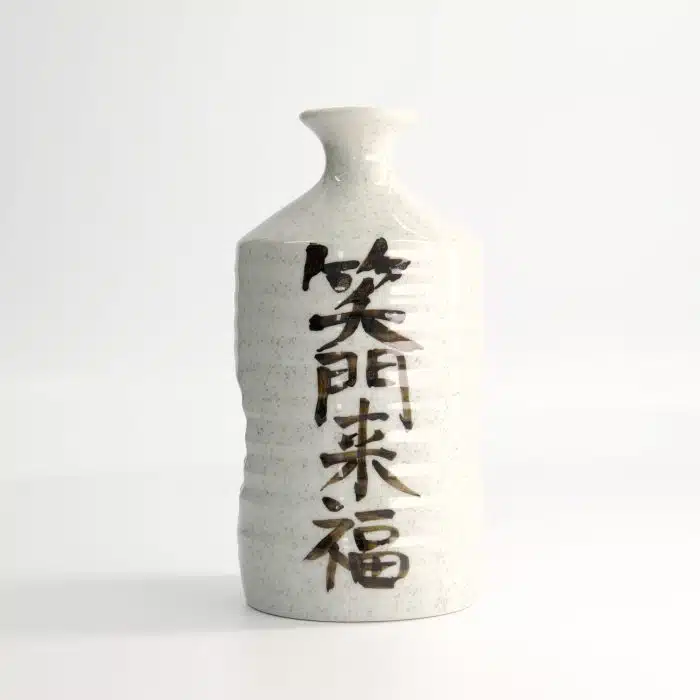 Sake Bottle - White - Deco - Sakura Fubuki - 20cm - Image 2