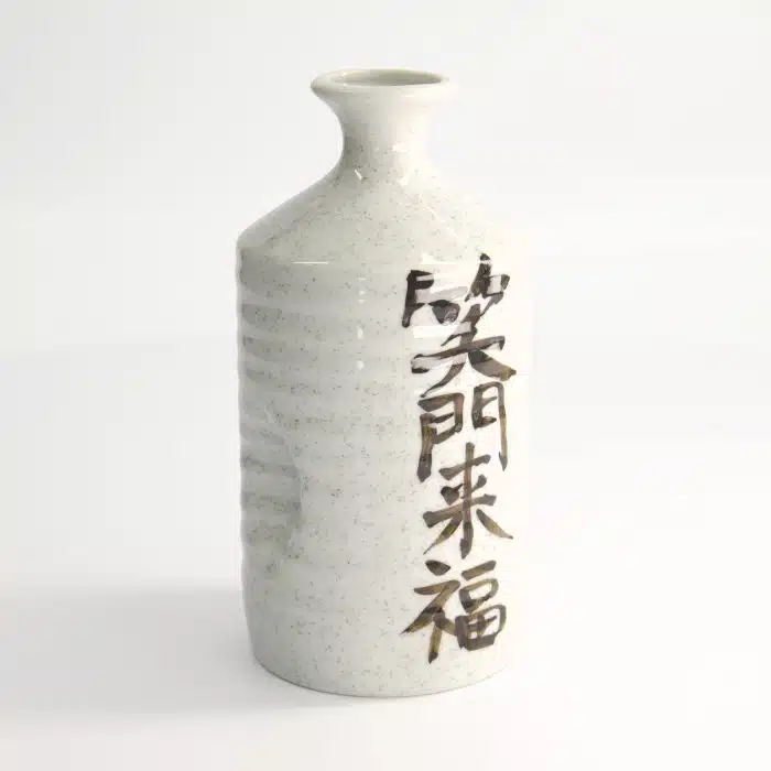 Sake Bottle - White - Deco - Sakura Fubuki - 20cm - Image 3