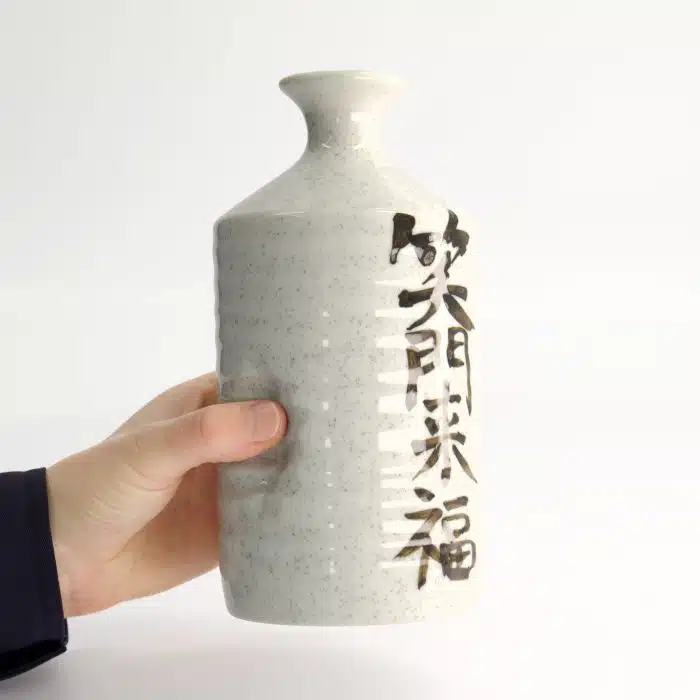 Sake Bottle - White - Deco - Sakura Fubuki - 20cm - Image 6