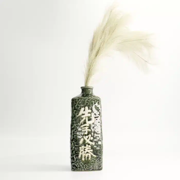 Sake Bottle - Green - Deco - Sente Hissho - 21cm - Image 6