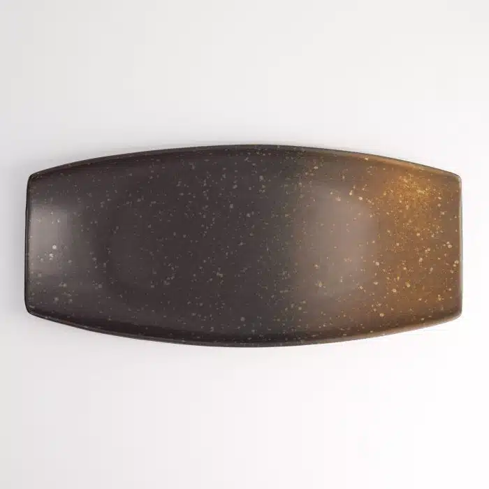 Tokyo Design Studio - Edo Brown - Rectangular Plate - 16.8x36.2cm - Image 2