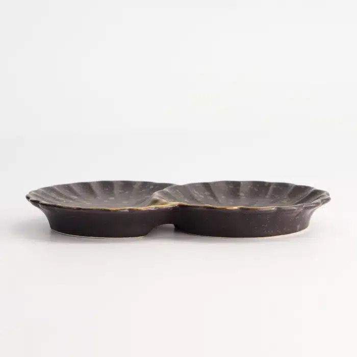 Tokyo Design Studio - Edo Brown - Floral Sauce Dish - 14x8.5cm - Image 3