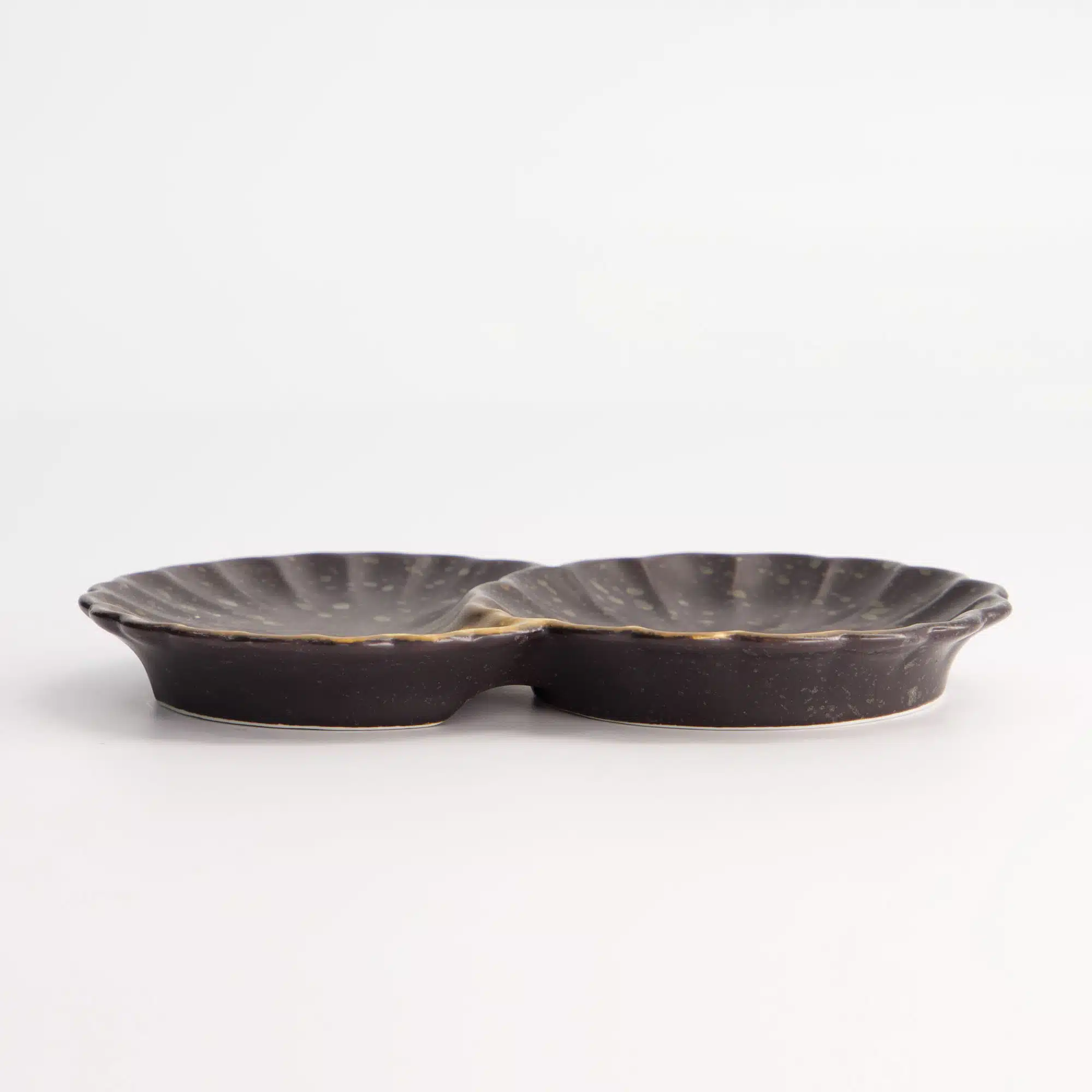 Tokyo Design Studio - Edo Brown - Floral Sauce Dish - 14x8.5cm - Image 3