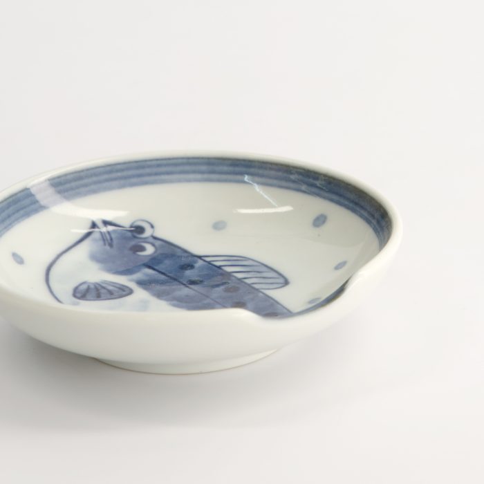 Tokyo Design Studio Mini Plate with Chopstick Holder - 9.4x2.3cm Blowfish - Image 2