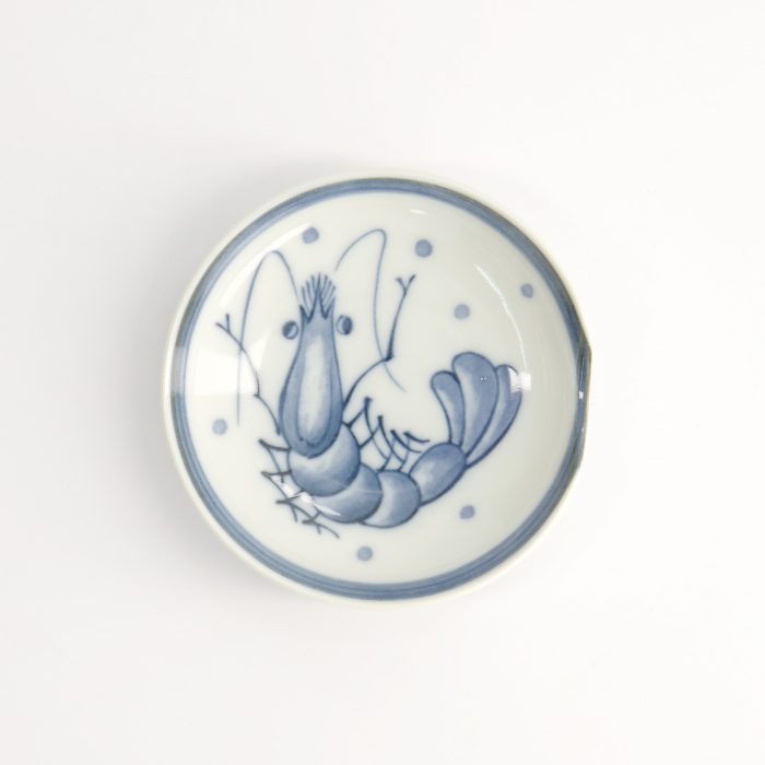 Tokyo Design Studio Mini Plate with Chopstick Holder - 9.4x2.3cm - Shrimp