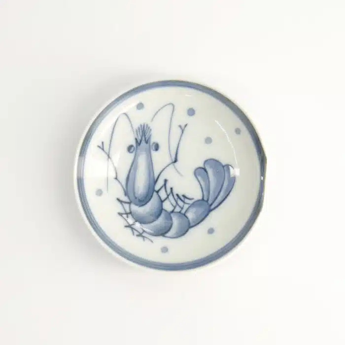 Tokyo Design Studio Mini Plate with Chopstick Holder - 9.4x2.3cm - Shrimp