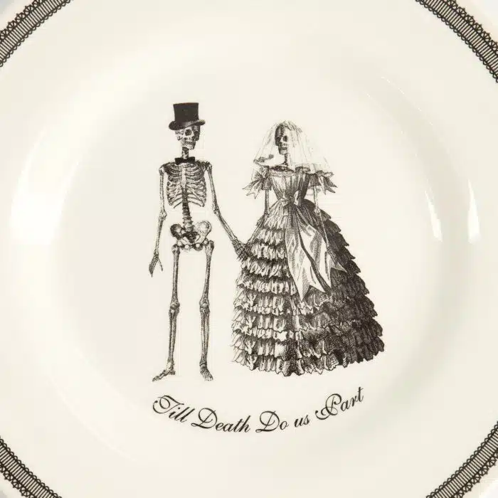 Tokyo Design Studio - Skull Design - Wedding - Breakfast Plate - 21x2cm - Image 2