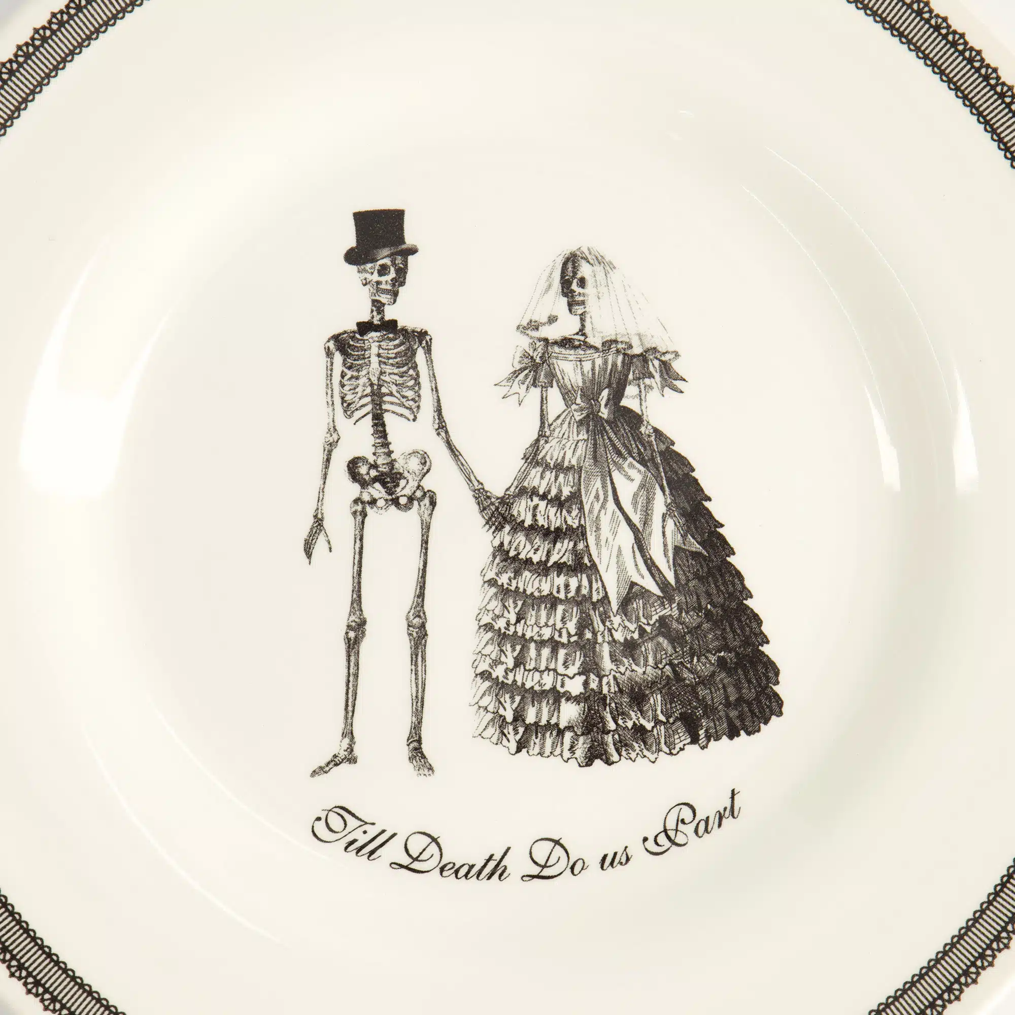 Tokyo Design Studio - Skull Design - Wedding - Breakfast Plate - 21x2cm - Image 2