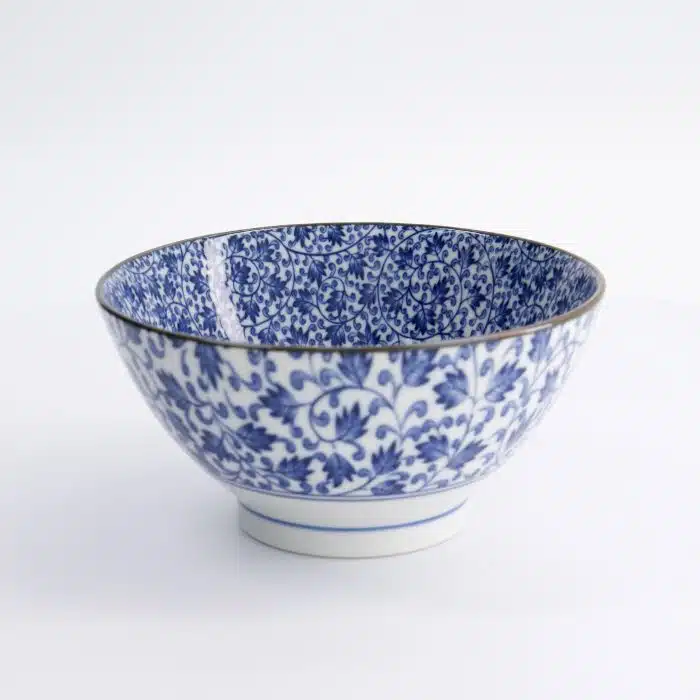 Tokyo Design Studio - Mixed Bowls - Hana - Blue - 18x9cm 1000ml - Karakusa - Image 3