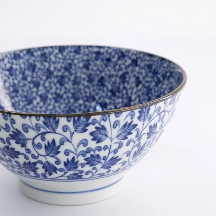 Tokyo Design Studio - Mixed Bowls - Hana - Blue - 18x9cm 1000ml - Karakusa - Image 4