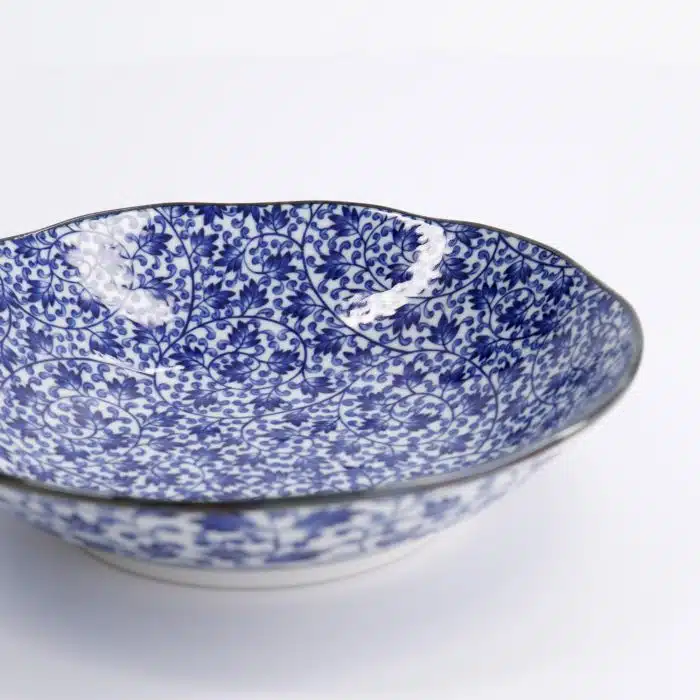 Tokyo Design Studio - Hana Blue - Pasta Bowl - 21x5cm - Karakusa - Image 4