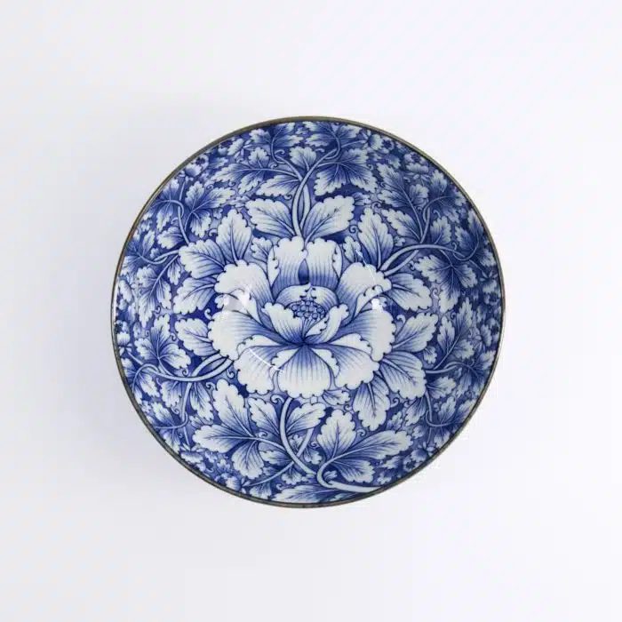 Tokyo Design Studio - Mixed Bowls - Hana - Blue -18x9cm 1000ml - Dami Botan - Image 3