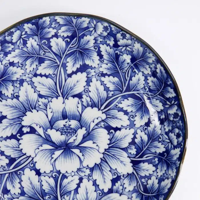 Tokyo Design Studio - Hana Blue - Round Plate - 25.5x3.5cm - Dami Botan - Image 4