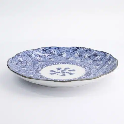 Tokyo Design Studio - Hana Blue - Rond Bord - 25,5x3,5cm - Tsuta Karakusa