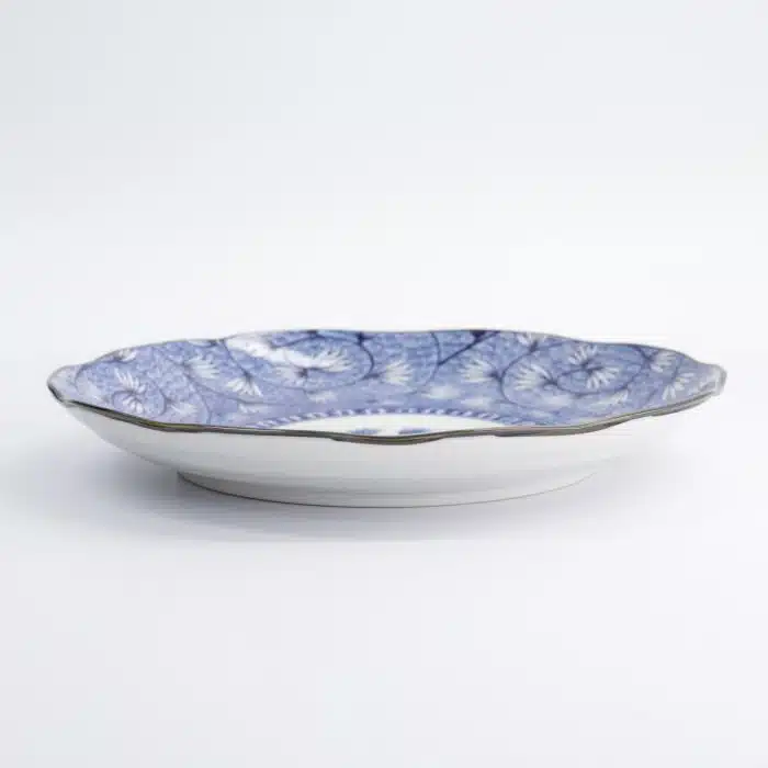Tokyo Design Studio - Hana Blue - Round Plate - 25,5x3,5cm - Tsuta Karakusa - Image 3