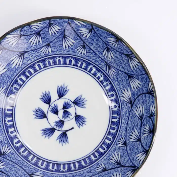 Tokyo Design Studio - Hana Blue - Pasta Bowl - 21x5cm - Tsuta Karakusa - Image 3
