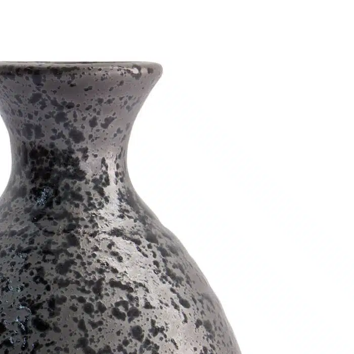 Sake Bottle - Black - Tetsusabi - 12.5x8cm - Image 2