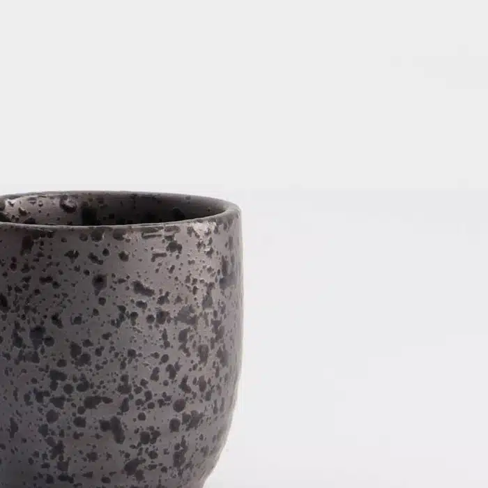 Sake Cup - Tetsusabi Black - 4.5x4.5cm - 50ml - Image 3