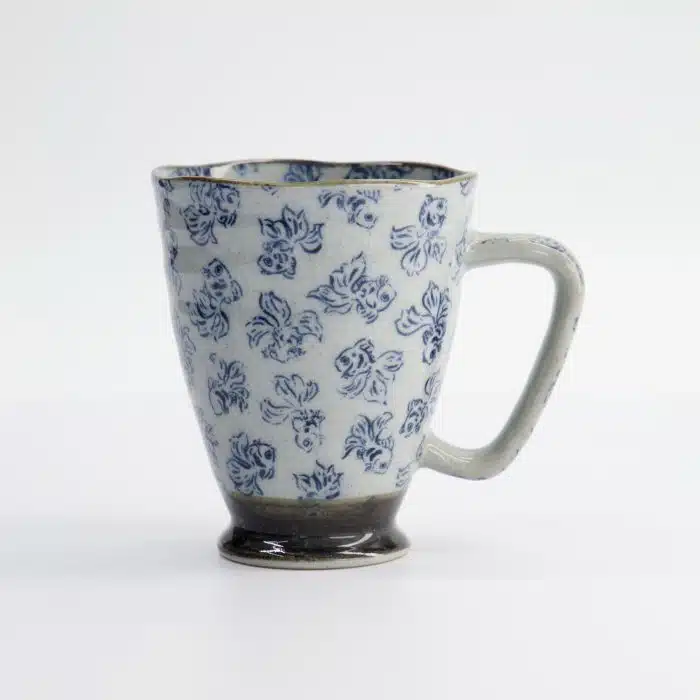 Tokyo Design Studio - Goldfish - Mug - Blue/Grey - 9x11cm - 400ml - Image 2