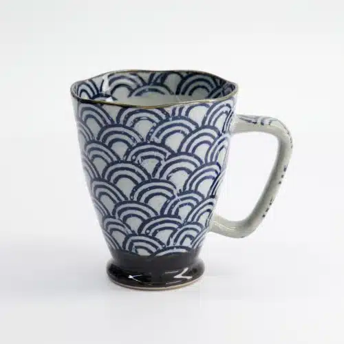 Tokyo Design Studio - Wave - Mok - Blauw/Grijs - 9x11cm - 400ml