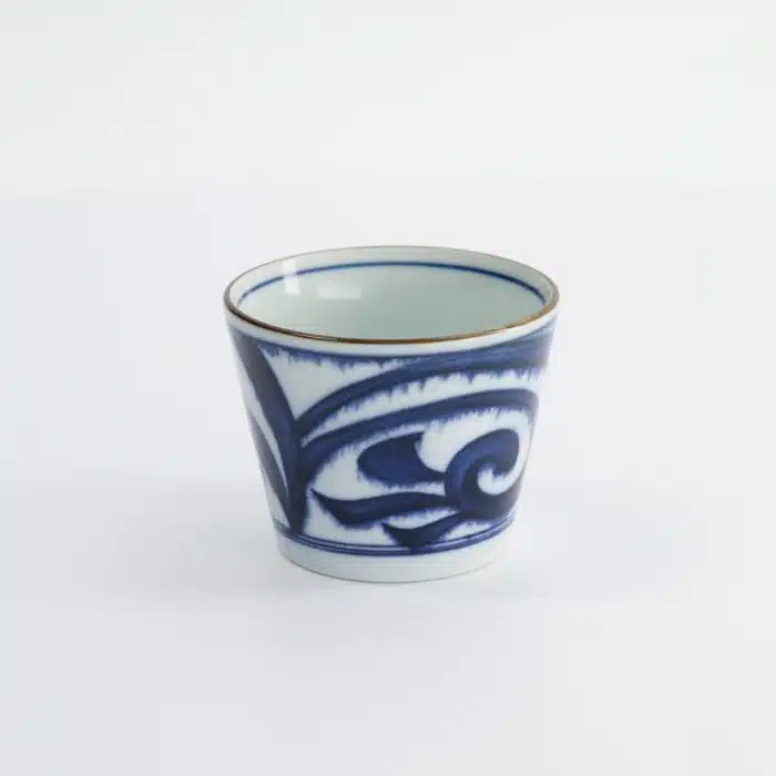 Tokyo Design Studio - Theekop - Recht - Blauw/Wit - Japan - Aisomon - 8.3x6.5cm - 180ml